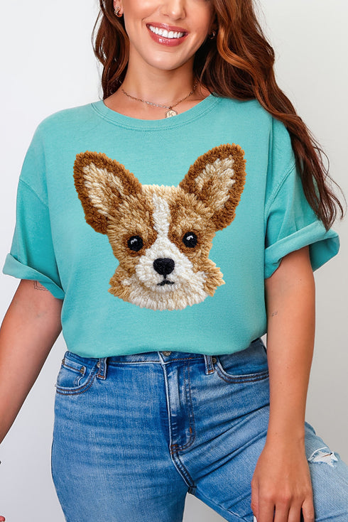 Faux Yarn Chihuahua Comfort Colors Adult Ring-Spun Cotton Tee