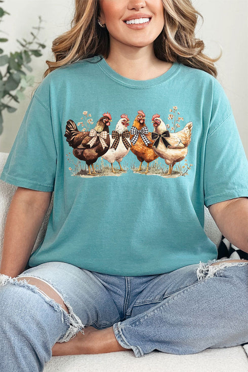 Coquette Chickens Comfort Colors Adult Ring-Spun Cotton Tee