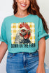 Down On The Farm Chicken Comfort Colors Adult Ring-Spun Cotton Tee
