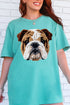Faux Yarn English Bulldog Comfort Colors Adult Ring-Spun Cotton Tee