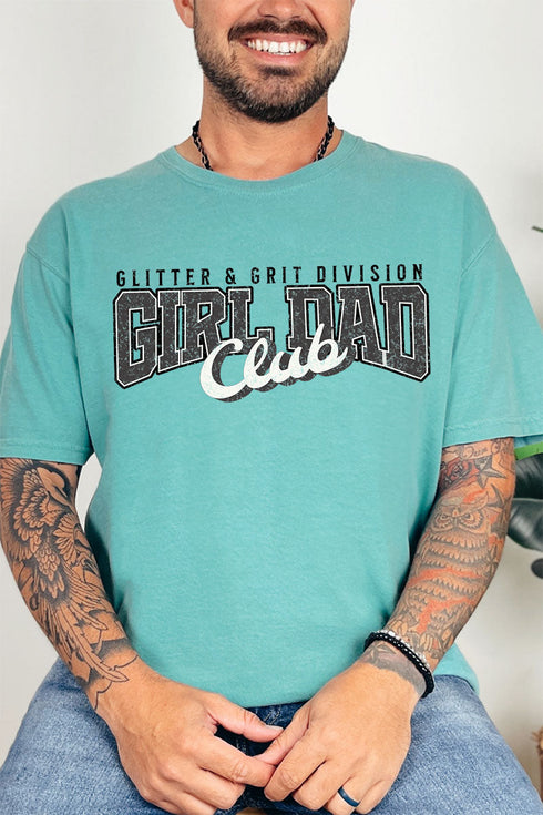 Glitter & Grit Girl Dad Comfort Colors Adult Ring-Spun Cotton Tee