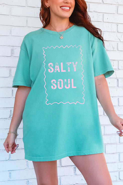 Pink Salty Soul Comfort Colors Adult Ring-Spun Cotton Tee