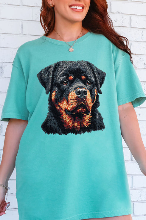 Faux Yarn Rottweiler Comfort Colors Adult Ring-Spun Cotton Tee