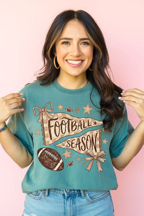 Football Season Doodle Comfort Colors Adult Ring-Spun Cotton Tee