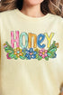 Spring Floral Honey Comfort Colors Adult Ring-Spun Cotton Tee