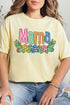 Spring Floral Mama Comfort Colors Adult Ring-Spun Cotton Tee