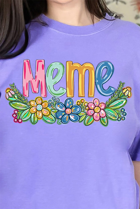 Spring Floral Meme Comfort Colors Adult Ring-Spun Cotton Tee