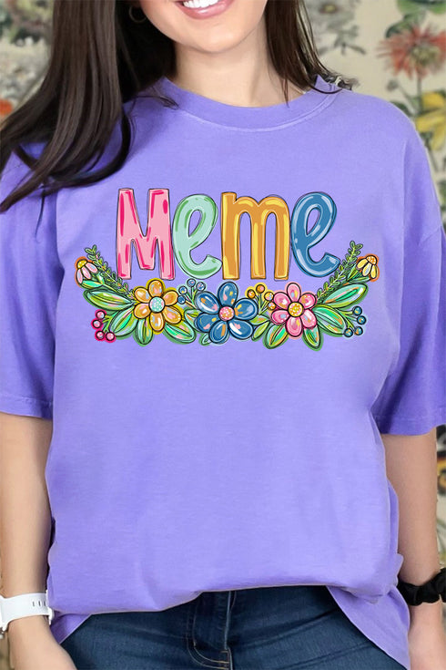 Spring Floral Meme Comfort Colors Adult Ring-Spun Cotton Tee