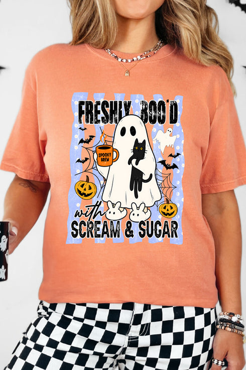 Scream & Sugar Ghost Brew Comfort Colors Adult Ring-Spun Cotton Tee