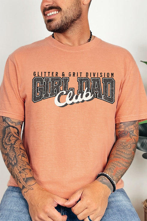 Glitter & Grit Girl Dad Comfort Colors Adult Ring-Spun Cotton Tee