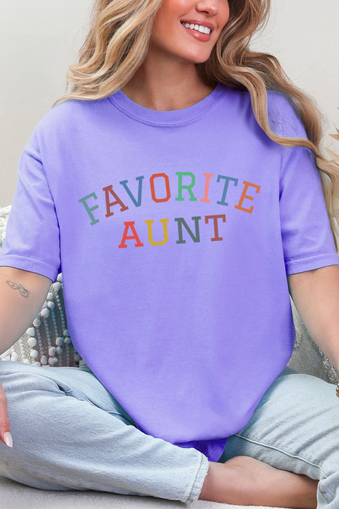 Always The Favorite Aunt Comfort Colors Adult Ring-Spun Cotton Tee