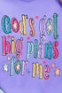 Distressed Big Plans For Me Comfort Colors Adult Ring-Spun Cotton Tee