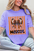 Personalized Orange Varsity Bow Comfort Colors Adult Ring-Spun Cotton Tee *Enter Mascot Name