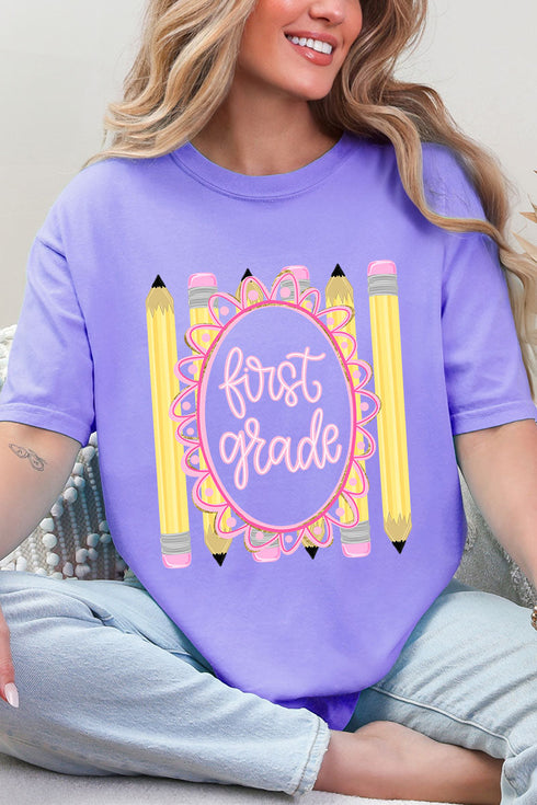Pencil Perfect: Grade School Collection Comfort Colors Adult Ring-Spun Cotton Tee *Choose Your Grade