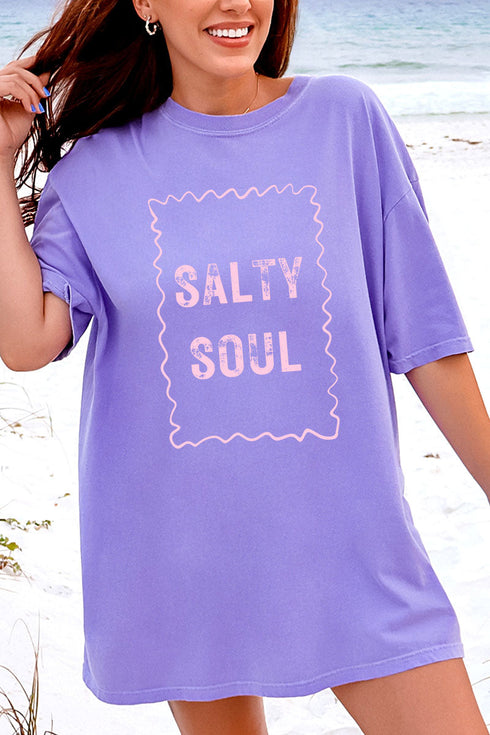 Pink Salty Soul Comfort Colors Adult Ring-Spun Cotton Tee
