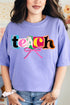 Retro Teach Ribbon Comfort Colors Adult Ring-Spun Cotton Tee