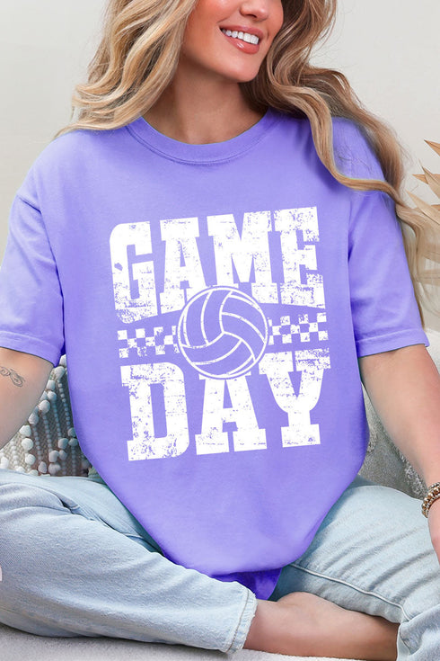 Retro Volleyball Game Day Comfort Colors Adult Ring-Spun Cotton Tee