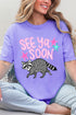 See You Soon Raccoon Full Front & Back Design Comfort Colors Adult Ring-Spun Cotton Tee