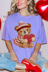 Teddy's Threaded Heart Comfort Colors Adult Ring-Spun Cotton Tee