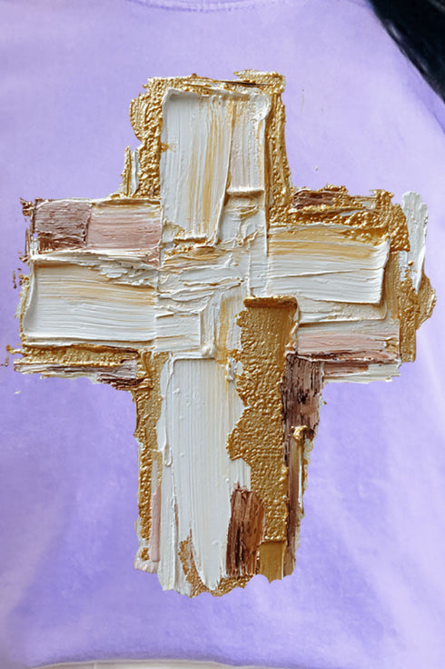 The Painted Gilded Cross Comfort Colors Adult Ring-Spun Cotton Tee