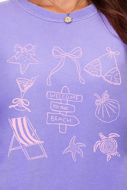 Welcome To The Beach Comfort Colors Adult Ring-Spun Cotton Tee