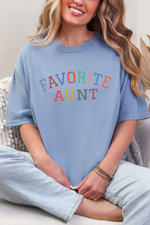 Always The Favorite Aunt Comfort Colors Adult Ring-Spun Cotton Tee