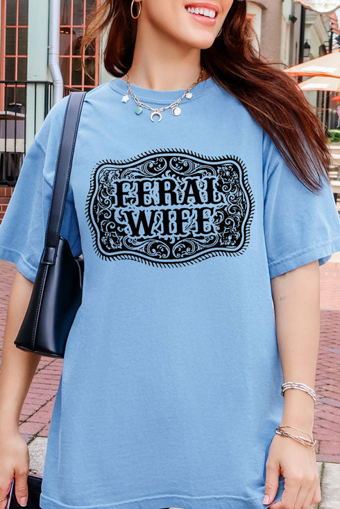 Belt Buckle Feral Wife Comfort Colors Adult Ring-Spun Cotton Tee