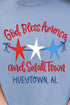 Personalized God Bless America And Small Town Comfort Colors Adult Ring-Spun Cotton Tee