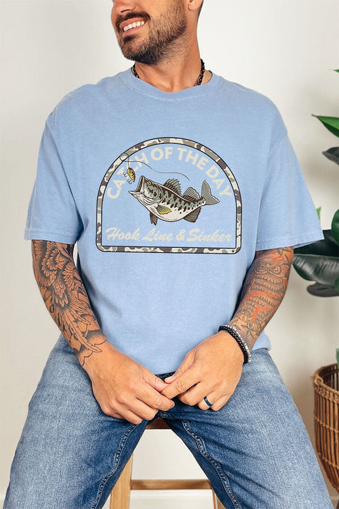Hook Line & Sinker Cream Comfort Colors Adult Ring-Spun Cotton Tee