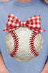 Painted Baseball Bow Comfort Colors Adult Ring-Spun Cotton Tee