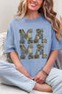 Patchwork Camo Mama Comfort Colors Adult Ring-Spun Cotton Tee