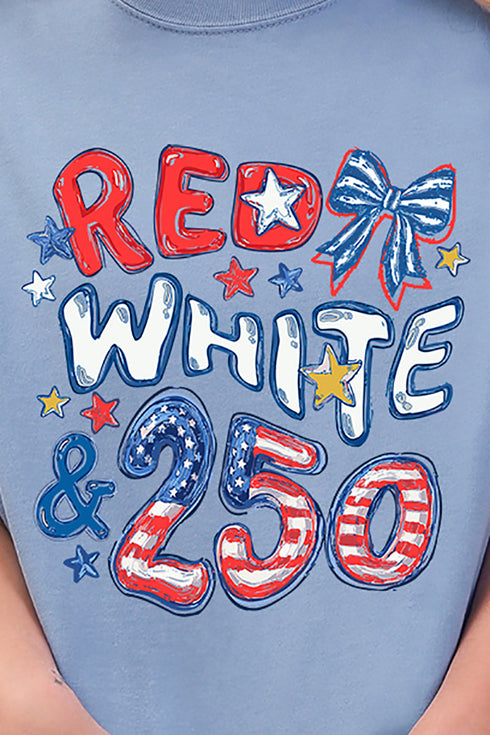 Red, White & 250 Comfort Colors Adult Ring-Spun Cotton Tee