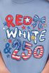 Red, White & 250 Comfort Colors Adult Ring-Spun Cotton Tee