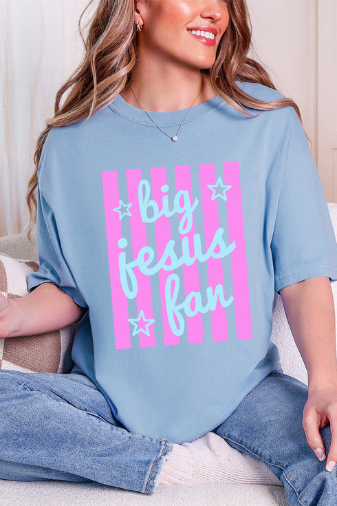 Pastel Pop Big Jesus Fan Comfort Colors Adult Ring-Spun Cotton Tee