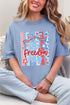 Striped Coquette Let Freedom Ring Comfort Colors Adult Ring-Spun Cotton Tee