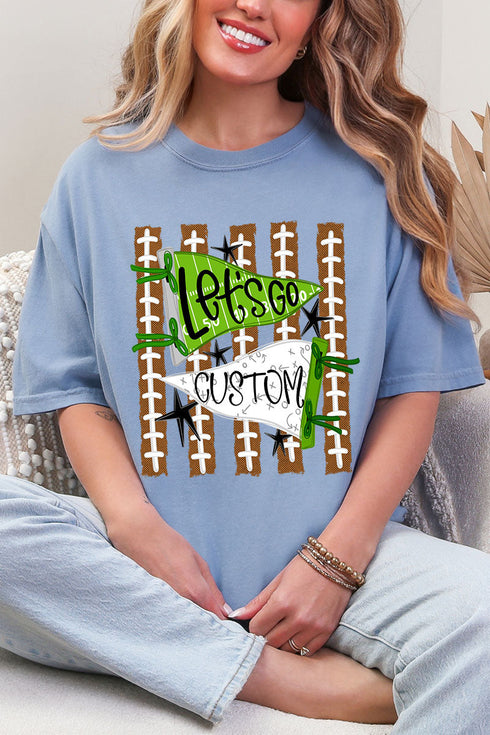 Personalized Touchdown Cheers Comfort Colors Adult Ring-Spun Cotton Tee *Enter Custom Text
