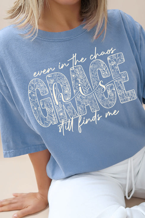 White Grace In Bloom Comfort Colors Adult Ring-Spun Cotton Tee