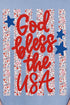 Floral God Bless The USA Comfort Colors Adult Ring-Spun Cotton Tee