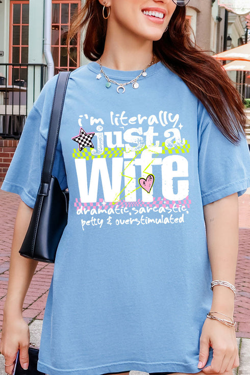 Literally Just A Wife Comfort Colors Adult Ring-Spun Cotton Tee