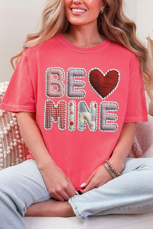 Be Mine Faux Yarn Comfort Colors Adult Ring-Spun Cotton Tee
