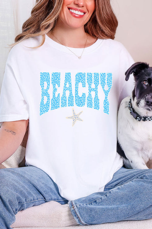 Coastal Beachy Leopard Comfort Colors Adult Ring-Spun Cotton Tee