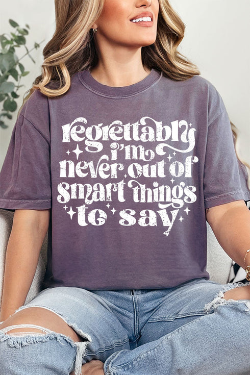 Never Out Of Smart Things Comfort Colors Adult Ring-Spun Cotton Tee