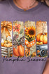 Pumpkin Season Collage Comfort Colors Adult Ring-Spun Cotton Tee