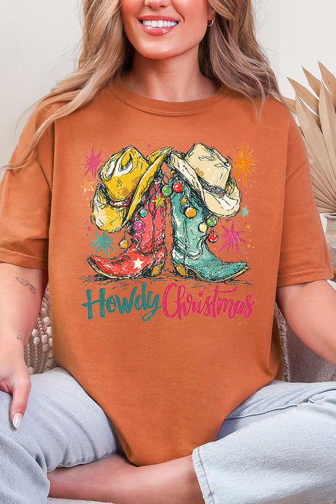 Christmas Boot Scootin' Comfort Colors Adult Ring-Spun Cotton Tee