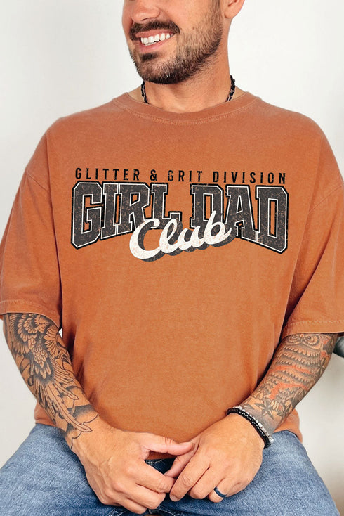 Glitter & Grit Girl Dad Comfort Colors Adult Ring-Spun Cotton Tee