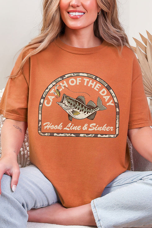 Hook Line & Sinker Cream Comfort Colors Adult Ring-Spun Cotton Tee