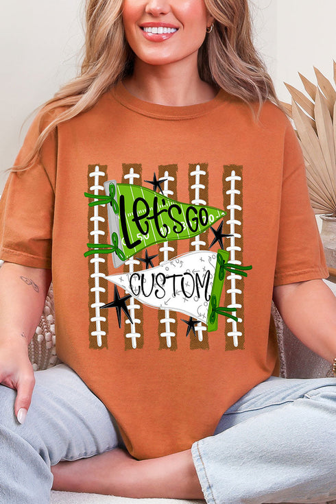 Personalized Touchdown Cheers Comfort Colors Adult Ring-Spun Cotton Tee *Enter Custom Text