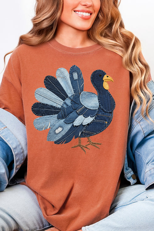 Turkey In Stitches Comfort Colors Adult Ring-Spun Cotton Tee