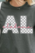 Alabama Checkered Comfort Colors Adult Ring-Spun Cotton Tee