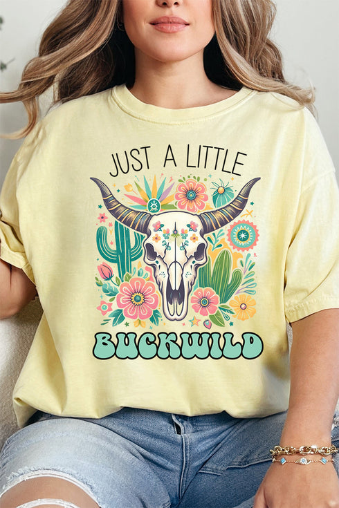 A Little Buckwild Comfort Colors Adult Ring-Spun Cotton Tee